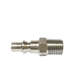 Male 1/4 NPT thread brass steel hexagonal Compressed air pneumatic plug-in nipples