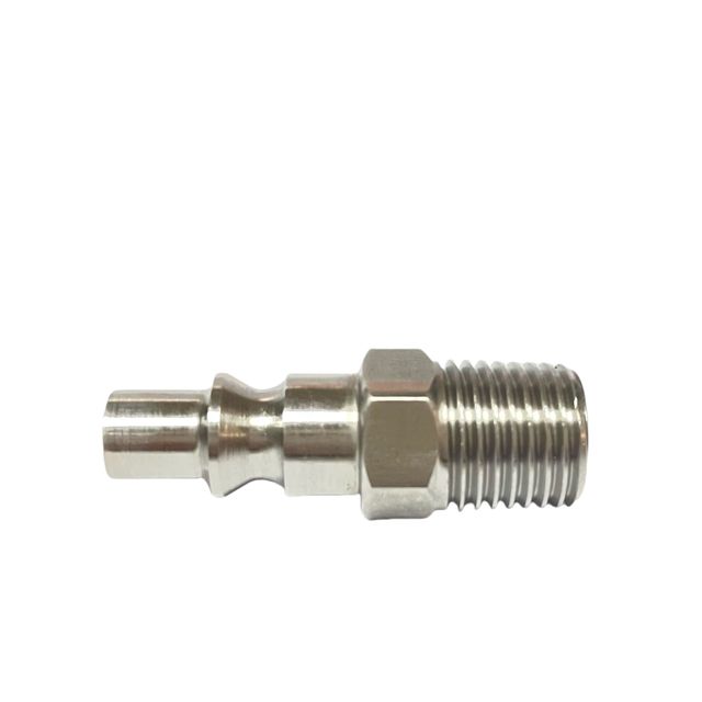 Male 1/4 NPT thread brass steel hexagonal Compressed air pneumatic plug-in nipples