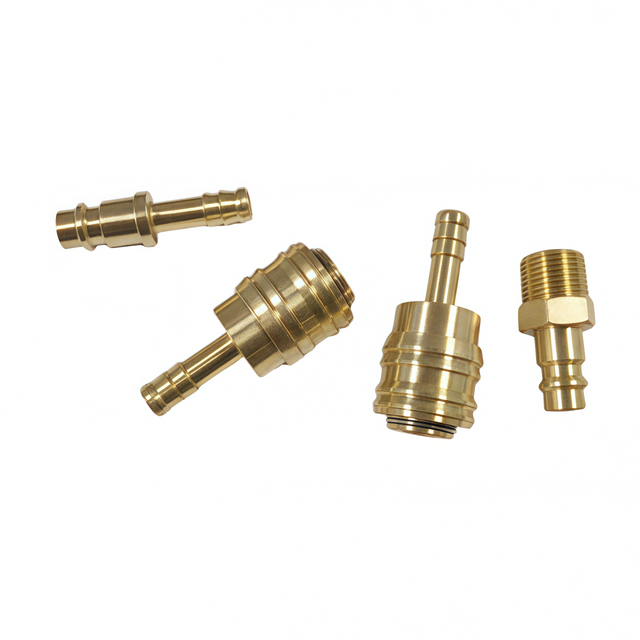 European standard brass pneumatic 9mm 11mm 13mm hose barb couplings and BSP plugs 