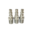 Male 1/4 NPT thread brass steel hexagonal Compressed air pneumatic plug-in nipples