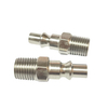 Male 1/4 NPT thread brass steel hexagonal Compressed air pneumatic plug-in nipples