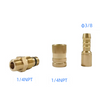 Custom Brass Intubated 1/4NPT Thread Knurled Hexagon Assembled Fittings