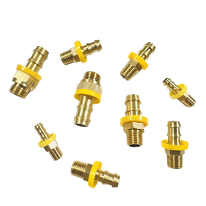 Brass Fitting Hex Nipples With Push Lock Hose Tail