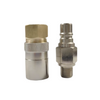 French Standard Brass Nickel Plated PT NPT Taper Thread Male Plug